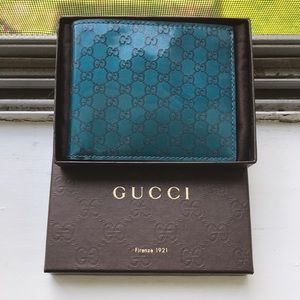 Gucci men wallet patent leather